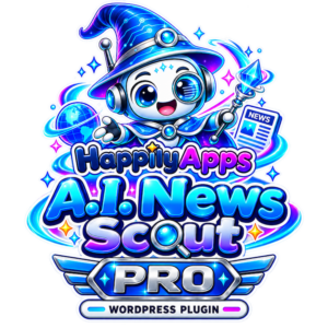 Logo for HappilyApps News Scout Pro WordPress Plugin