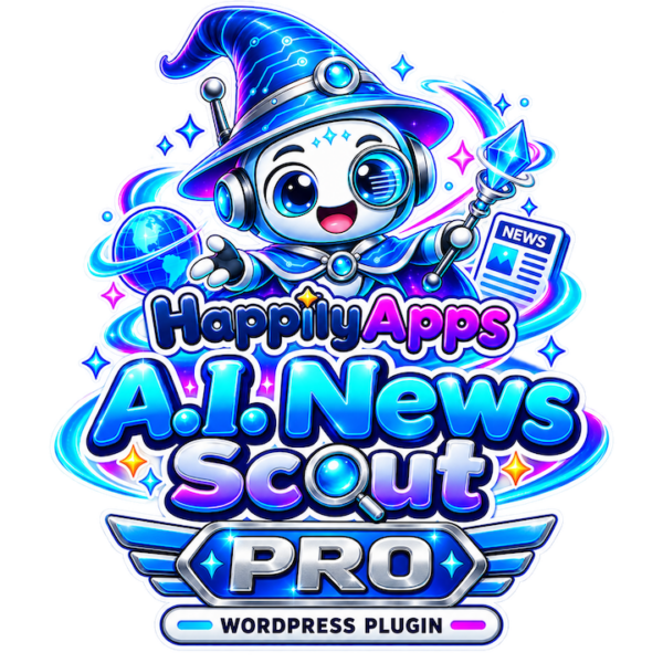HappilyApps AI News Scout — Pro Extension - 1 Website - 1 Year