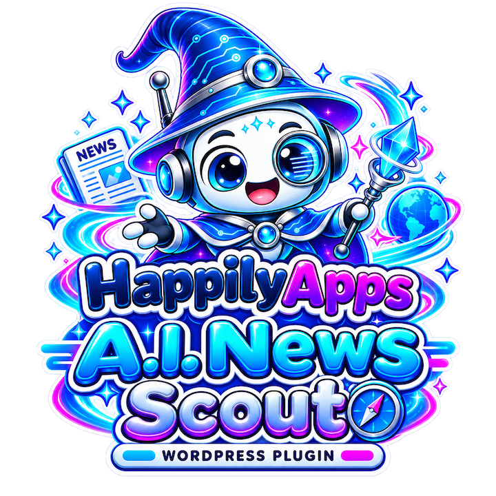Logo for HappilyApps News Scout WordPress Plugin