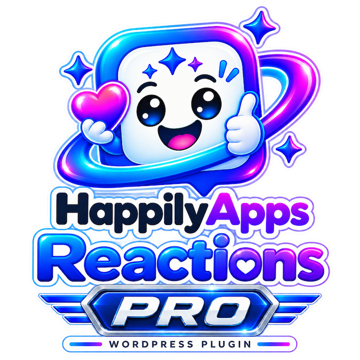 Logo for HappilyApps Reactions Pro WordPress Plugin