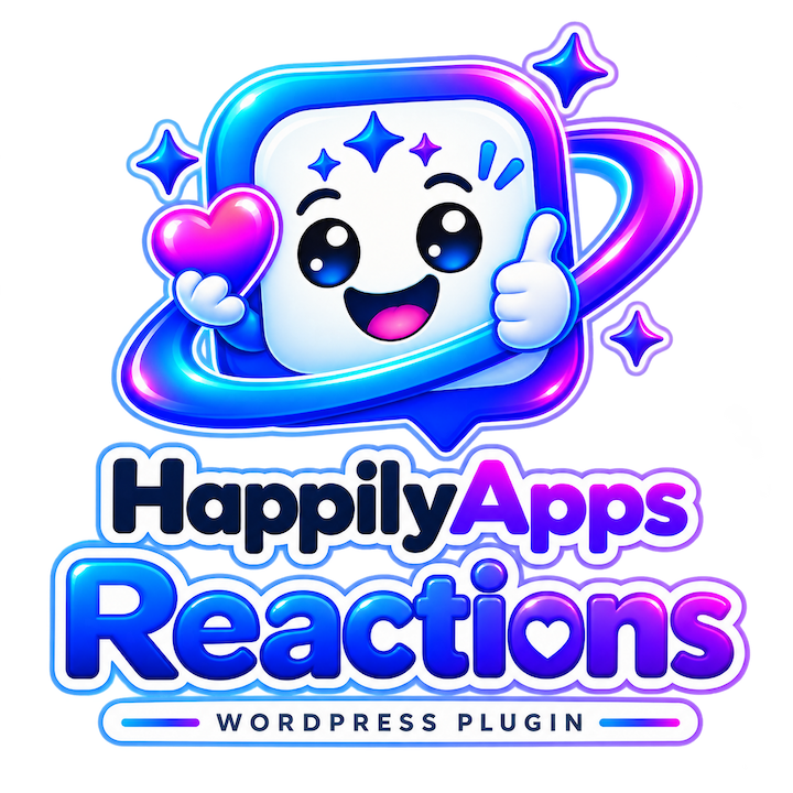 Logo for HappilyApps Reactions WordPress Plugin
